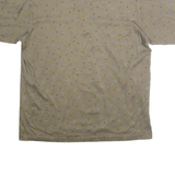 BOBBY JONES Mens Beige Printed Short Sleeve Polo Shirt M Cotton Casual