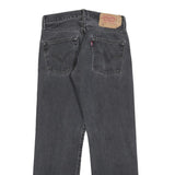LEVI'S 501 Mens Jeans Black Regular Straight Denim Medium W29 L30 Classic Fit