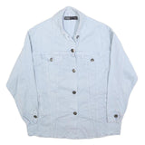 ZARA Womens Light Blue Cotton Denim Jacket XS Button Closure Casual Classic
