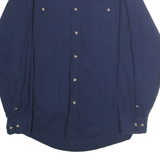 TIMBER RUN Mens Blue Shirt L Button Down Collar Cotton Casual Long Sleeve