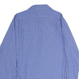 POLO RALPH LAUREN Mens Blue Check Shirt S Button Down Collar Cotton Casual