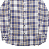 KINGFIELD Mens Blue & Brown Check Shirt M Cotton Long Sleeve Casual