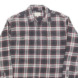 JACHS Mens Black & Grey Checked Shirt L Cotton Blend Casual Long Sleeve