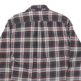 JACHS Mens Black & Grey Checked Shirt L Cotton Blend Casual Long Sleeve