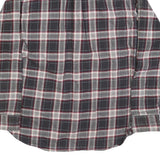 JACHS Mens Black & Grey Checked Shirt L Cotton Blend Casual Long Sleeve