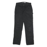 CARHARTT Mens Cotton Black Relaxed Straight Trousers W30 L32 Workwear Durable