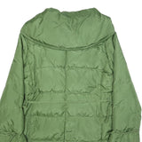 MARELLA Womens Green Nylon Quilted Jacket UK 10 Zip Closure Long Sleeve Warm
