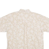 IZOD Mens Beige Floral Cotton Shirt XL Summer Casual Lightweight