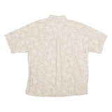 IZOD Mens Beige Floral Cotton Shirt XL Summer Casual Lightweight