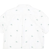 VANS Mens White & Green Palm Tree Print Shirt M Summer Casual Cotton Blend