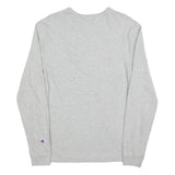 CHAMPION Womens Grey Long Sleeve Crew Neck Cotton Blend T-Shirt M