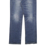 MONEY Mens Jeans Blue Regular Straight Denim Medium Wash W34 L32 Faded
