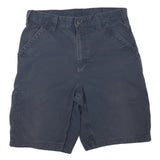 CARHARTT Mens Navy Casual Shorts M W32 Cotton Blend Workwear Cargo Pockets