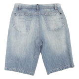 Mens Light Blue Denim Cotton Blend Shorts L W38 Casual Regular Fit