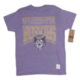 RETROBAND Mens Purple Washington Huskies Graphic T-Shirt M Short Sleeve Crew