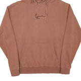 KARL KANI Mens Brown Hoodie S Cotton Blend Pullover Casual Streetwear