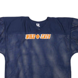 RUSSELL ATHLETIC Mens Navy Wild Cats Graphic T-Shirt XL Short Sleeve V-Neck