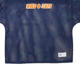 RUSSELL ATHLETIC Mens Navy Wild Cats Graphic T-Shirt XL Short Sleeve V-Neck