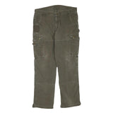CARHARTT Mens Regular Fit Cotton Blend Cargo Trousers Brown W40 L33 Durable