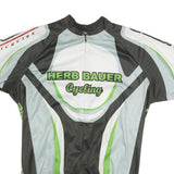 CANARI Mens Black & Green Cycling T-Shirt L Short Sleeve Crew Neck Sportswear