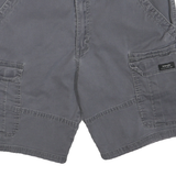 WRANGLER Mens Shorts Blue Grey Cargo Relaxed Fit S W34 Cotton Blend Casual