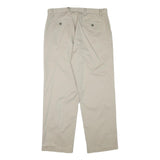 DOCKERS Mens Cotton Blend Beige Regular Fit Straight Leg Trousers W33 L29