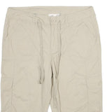 ST JOHN'S BAY Womens Shorts Beige Casual Cargo Size UK 14 W34 Cotton Blend