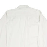 CLUB ROOM Mens White Cotton Plain Shirt L Button Pocket Casual Long Sleeve