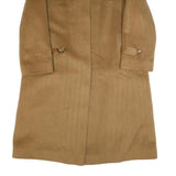 DELMOD Womens Brown Wool Blend Classic Jacket M Button Closure Plain