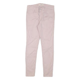 LEVI'S Womens Cotton Blend Pink Slim Skinny Trousers W27 L26 Stylish Comfort Zip