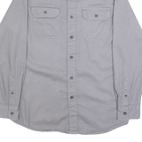 WRANGLER Mens Grey Shirt S Cotton Blend Casual Long Sleeve Button Down
