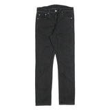 LEVI'S 522 Mens Slim Black Denim Regular W30 L30 Zip Jeans