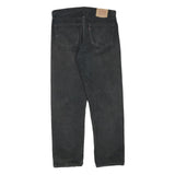 LEVI'S 521 02 Mens Jeans Black Regular Straight Denim Medium W38 L32 Zip