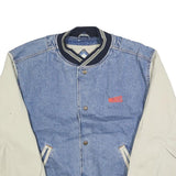 GEAR FOR SPORTS Mens Blue & Cream Button Denim Blend Jacket M Cotton Blend
