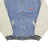 GEAR FOR SPORTS Mens Blue & Cream Button Denim Blend Jacket M Cotton Blend