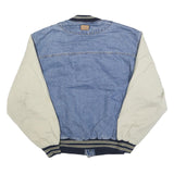GEAR FOR SPORTS Mens Blue & Cream Button Denim Blend Jacket M Cotton Blend
