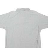 CHAPS Mens Grey Polo Shirt M Cotton Blend Short Sleeve Embroidered Crest