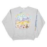 HANES Mens Grey Disneyland Crew Neck XL Graphic Print Sweatshirt Comfortable