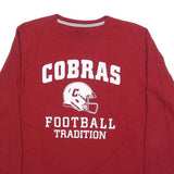 RUSSELL ATHLETIC Mens Red Cobras Football Tradition Long Sleeve Crew Neck