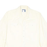 WRANGLER Mens White Polyester Blend Western Shirt XL Button Front Pockets