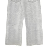 UNCLE SAM Mens Jeans White Grey Regular Straight Cotton Button W38 L27 Logo