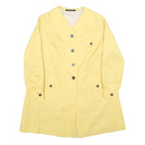 CYCLONE Womens Yellow Jacket M Polyester Plain Button Closure Stylish