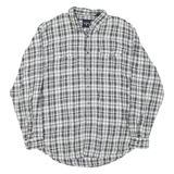 FILA Mens Black & White Check Shirt XL Button Down Cotton Casual Regular Fit