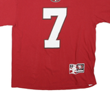 MAJESTIC Mens Red San Francisco 49ers Kaepernick T-Shirt L Short Sleeve Crew