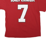 MAJESTIC Mens Red San Francisco 49ers Kaepernick T-Shirt L Short Sleeve Crew