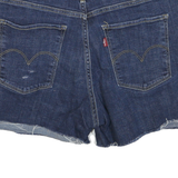 LEVI'S Womens Denim Blue Casual Shorts M W32 Distressed Raw Hem