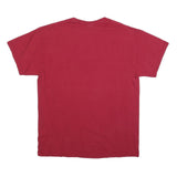 GILDAN Mens Red Falcon Football Graphic T-Shirt L Short Sleeve Crew Neck Casual