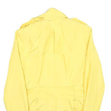 ZARA Womens Yellow Coat XS Polyester Blend Button Plain Stylish Lightweight