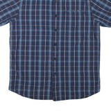 THE NORTH FACE Mens Blue Check Shirt L Cotton Blend Short Sleeve Casual