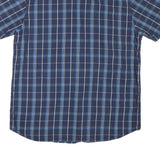 THE NORTH FACE Mens Blue Check Shirt L Cotton Blend Short Sleeve Casual